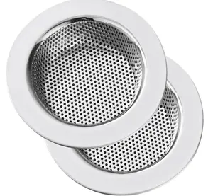 2Pcs Kitchen Sink Strainer Stainless Steel, Kitchen Sink Drain Strainer, Sink Strainers For Kitchen Sinks With Large Wide Rim
