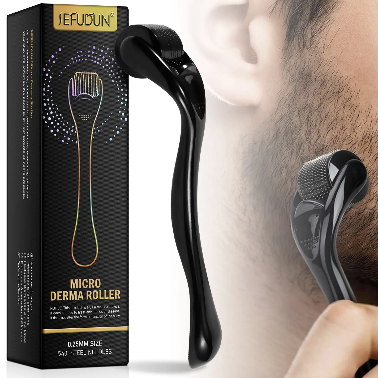 SEFUDUN Micro Dermatic Roller 0.25mm Size Open Pores Only Roller