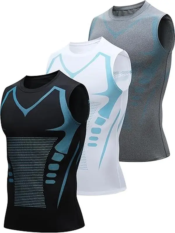 Men's 3-Pack Athletic Tank Tops - Sweat-Wicking, Breathable, Slim-Fitting Sleeveless Gym Shirts Ideal for Running, Workouts