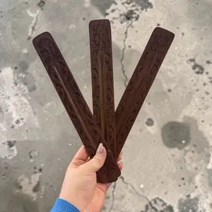 Carved Wood Incense Stick Burner