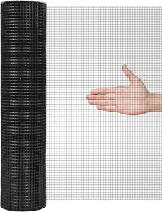 PVC Hardware Cloth 1/2 Inch 36 x 50 Ft - PVC Coated Wire Mesh for Garden Fencing Chicken Coop Pest Control