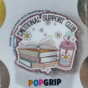 Kindle Grip | Emotional Support Club Grip | Kindle Accessory | Phone Grip | Book Lover Gift