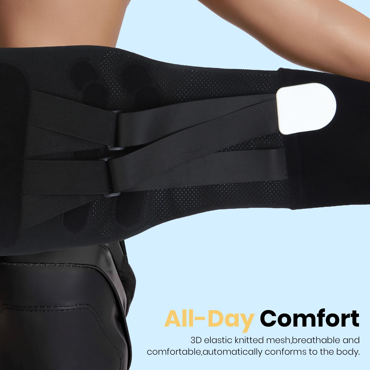 Back Brace Support Belt-Lumbar Support Back Brace for Back Pain, Sciatica, Scoliosis, Herniated Disc Adjustable Support Straps-Lower Back Brace with Removable Lumbar Pad for Men & Women summerwins