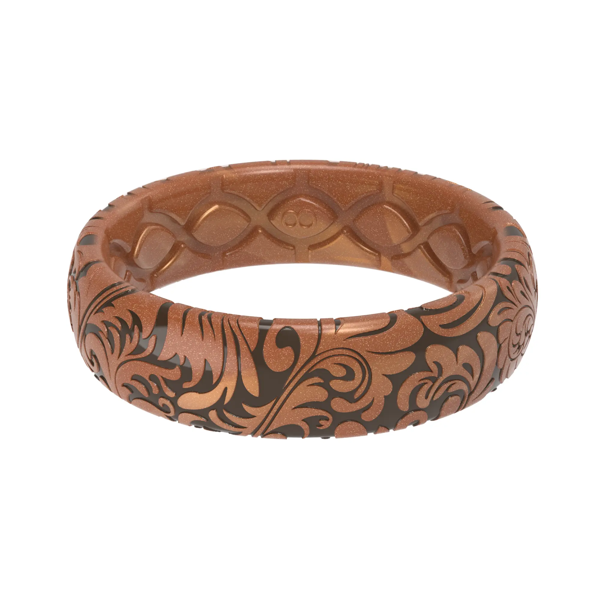 Groove Life Katie Van Slyke Ring, Breathable Women's Silicone Wedding Band, Outdoor-Inspired Patterned Rings, Flexible Rubber Band, Safe Breakaway Design Built for Work, Gym, Travel & Everyday Wear, Saddle Up Thin Ring