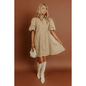 Chic Style Denim Mini Dress