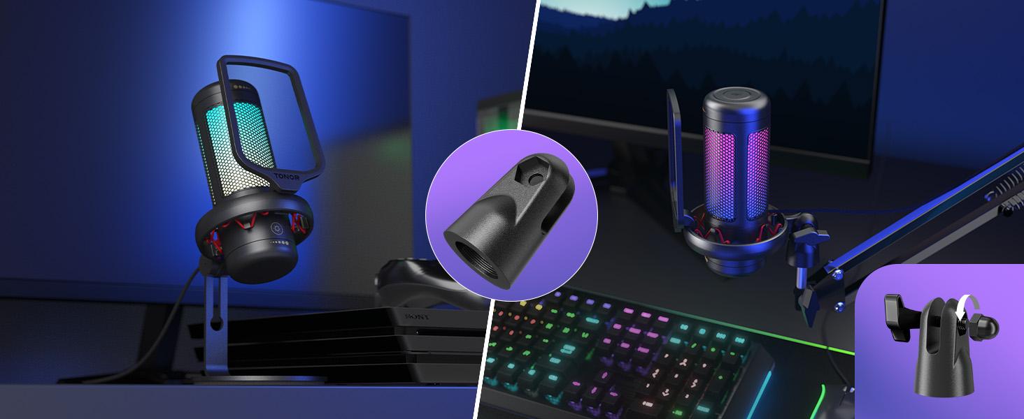 TONOR TC320 USB Type-C Streaming Mic, for Gaming, Live Streaming, Podcasts, Recording, Condenser Mic with Stand, Compatible with PC/Mac/PS4/PS5/Switch/Type-C Phones Black TONOR TC320 USB Type-C Streaming Mic, for Gaming, Live Streaming, Podcasts, Recording, Condenser Mic with Stand, Compatible with PC/Mac/PS4/PS5/Switch/Type-C Phones Black