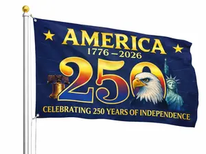250th Anniversary American Flag Eagles Independence (1776-2026) Semiquincentennial | ‘3X5 ft Outdoor Banner, Polyester Material, Suitable for House and Party, Anniversary Celebration, Yard Decoration .