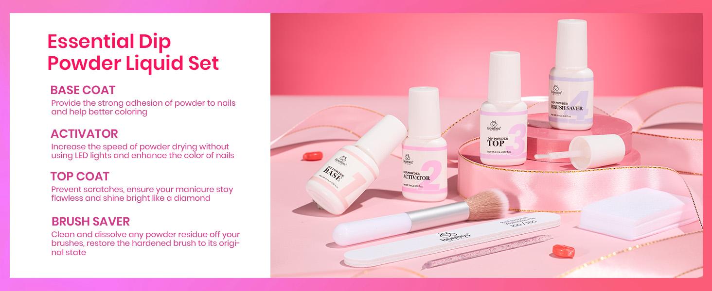 Beetles Dip Powder Starter Nail Kit with Base & Top Coat, Activator, Manicure Tool, Gel Nails, Gift for Girls - Polish   Easter'sGift Cutics Alluring Sweetie #TikTokShopBacktoSchool