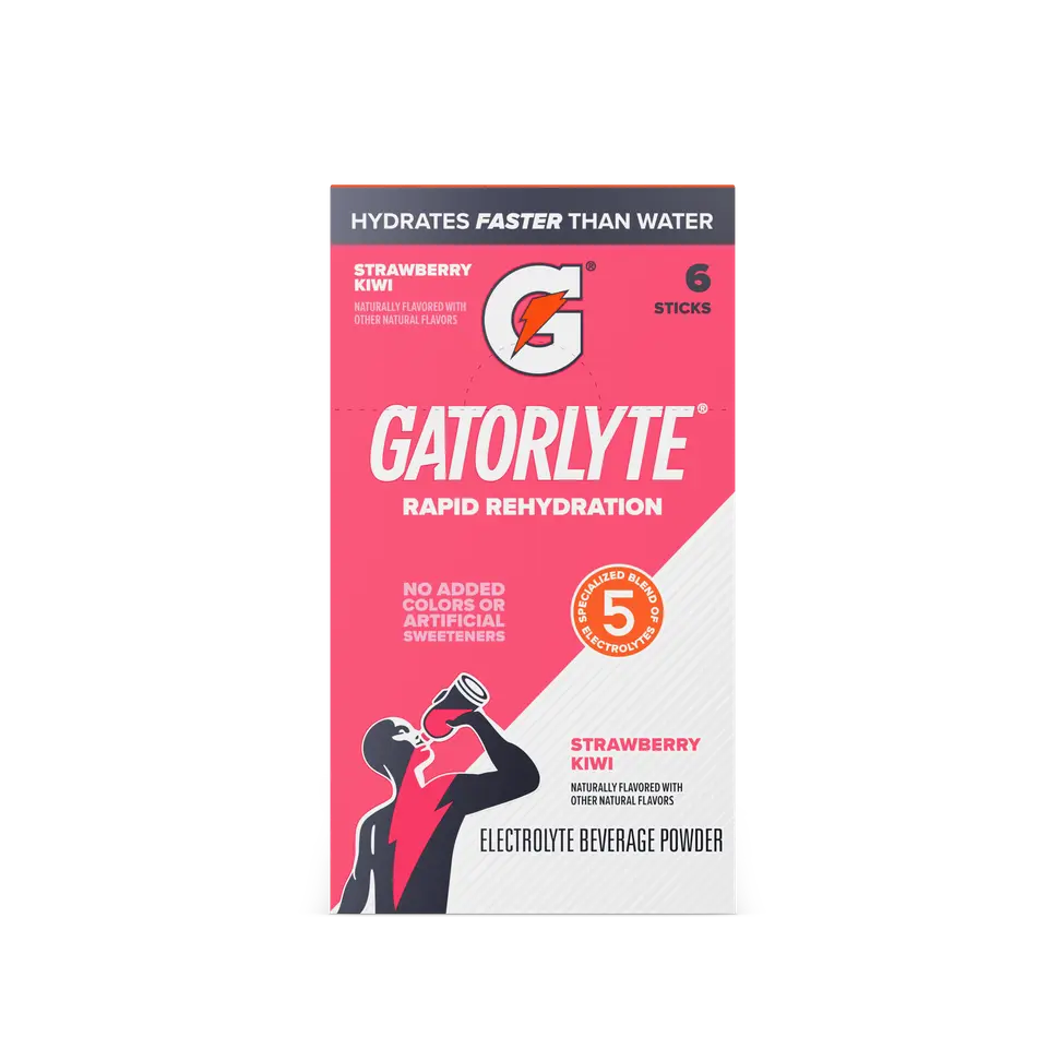 Gatorlyte | Single-serve powder | Strawberry Kiwi | 6 pack