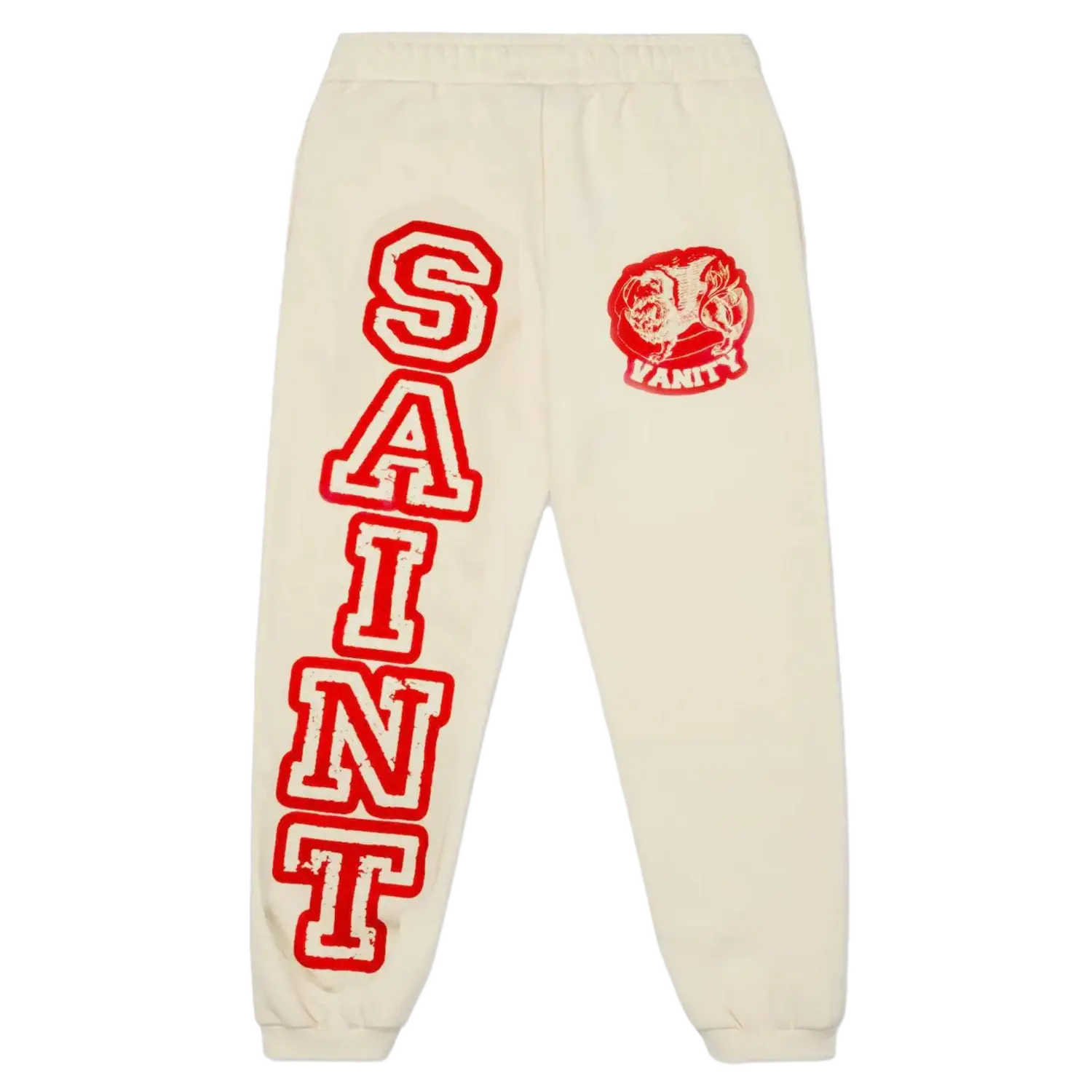 Saint Vanity Varsity Sweatpants Cream