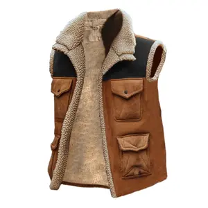 Men's fashion  vest with multiple pockets, suitable for outdoor work, hunting and other activities, a cold-resistant winter clothing option.