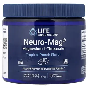Life Extension Neuro-Mag®, Magnesium L-Threonate, Tropical Punch, 3.293 oz (93.35 g)