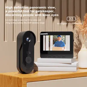 X8 Video Doorbell with Screen, No WiFi Needed, Local Storage, Waterproof & No Subscription Required