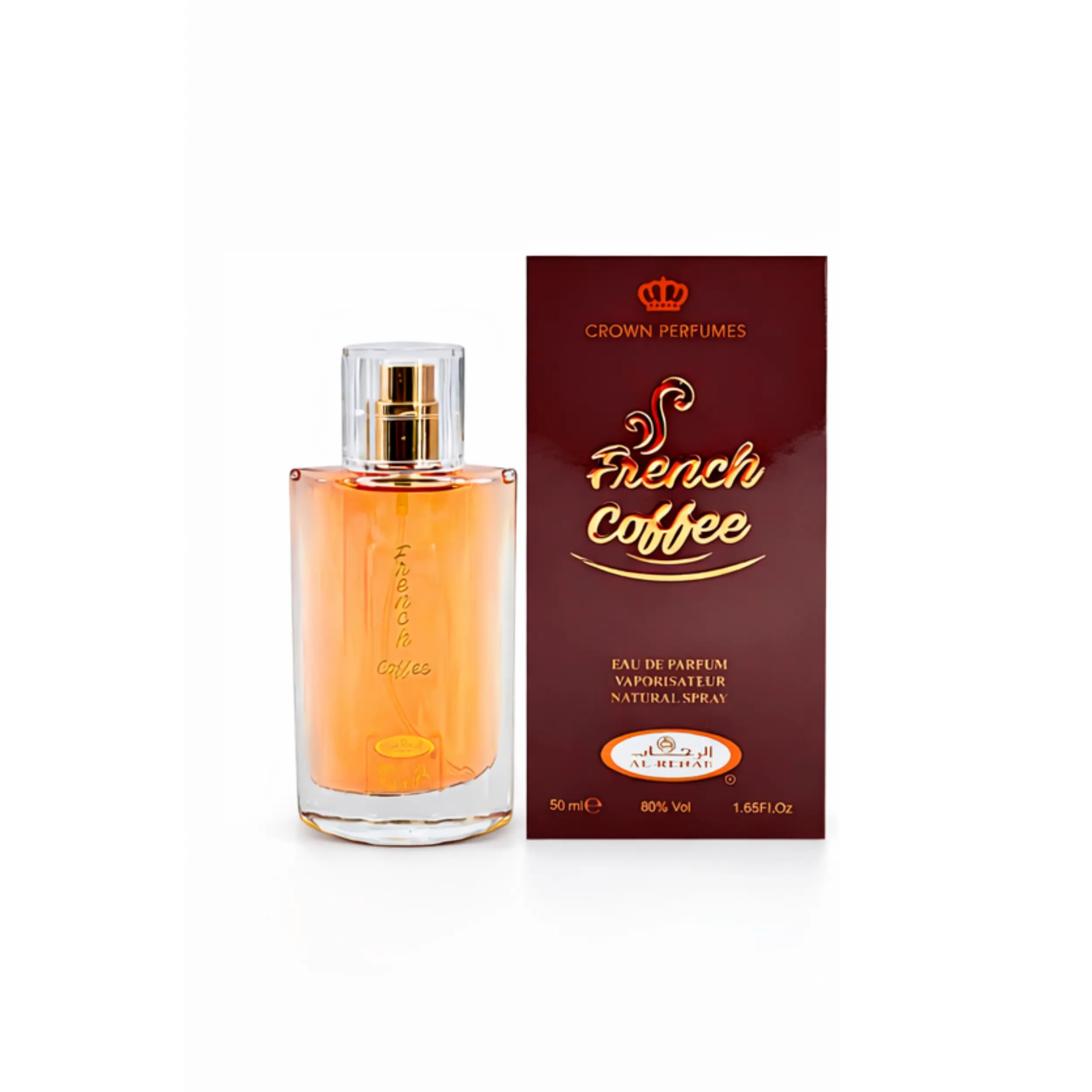 Al Rehab French Coffee Eau de Parfum - Unisex Gourmand Fragrance Beauty Product with Caramel, Cinnamon, Vanilla, Cocoa Notes, Natural Spray, 1.65 fl oz (Incl. Perfumes for Women, Vanilla Perfumes), Beauty Products, Unisex Fragrance, Adults, Coffee Aroma,,