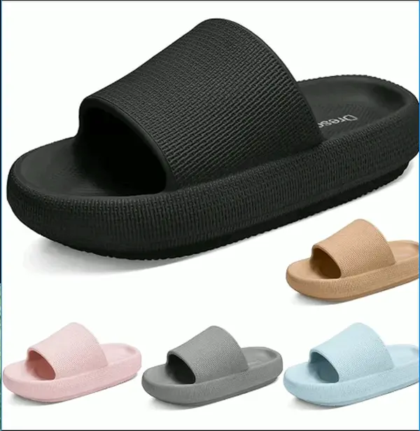 Cloud Slides for Women and Men -Soft, Comfy, Relax Cloud Slippers, Thick Sole,Non-slip Pillow Slippers Walking Shoes Footwear house slipper Water Proof Flipflop