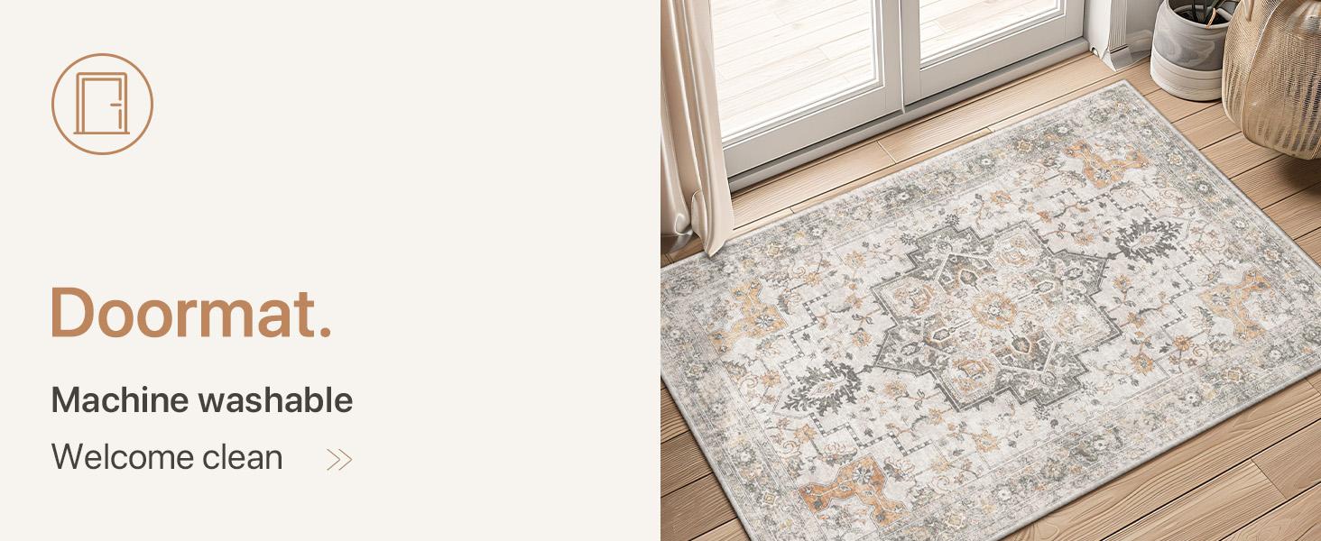 GENIMO Runner Rug Machine Washable Non Slip Vintage Hallway small rug,Motherhood Low Pile Lightweight Rugs for Indoor Entryway, Hallway, Kitchen and Corridor GENIMO Runner Rug Machine Washable Non Slip Vintage Hallway small rug,Motherhood Low Pile Lightweight Rugs for Indoor Entryway, Hallway, Kitchen and Corridor