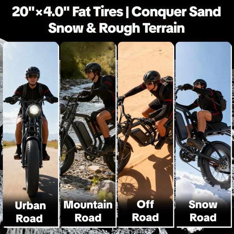 【HIEHA】1500W Electric Bike for Adults , |FullSuspension |Top Speed 37MPHRange 40-70 Miles | 48V 15AhRemovable Battery|LED Headlights  20-InchAll-Terrain Fat Tires lUL 2849Certified ebike