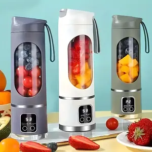 Digital Juicer Blender - Smart LED Display, USB Rechargeable, Portable Personal Size, Leak Proof Design, BPA Free, 6 Blades for Smoothies & Fresh Juice, Perfect for Healthy Lifestyle, Home Travel Office Use
