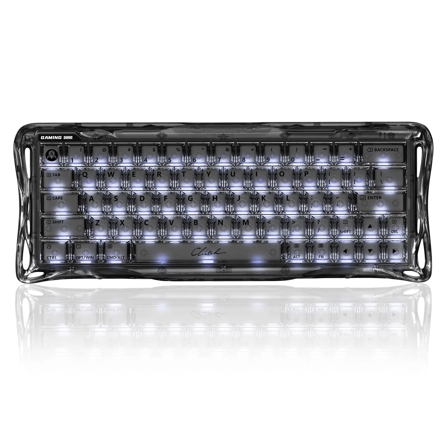 GravaStar Mercury V60 Magnetic Gaming Keyboard, 8000Hz Polling Rate, Rapid Trigger Keyboard with Hall Effect Switches, 0.005mm Precision, Hot-Swappable, RGB, Wired for Windows/Mac - Onyx Crystal