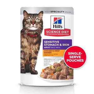 Hill's Science Diet Sensitive Stomach & Skin Chicken & Beef Dinner Wet Cat Food