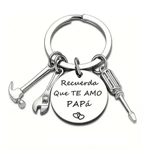 Father'sDay Gift Keychain Recuerda Que Te Amo Papa SpanishPhrase Regalo para Papa Dad Gift, Mens Giftsfor Dads, Ideal Father's Day Car Key FashionAccessory