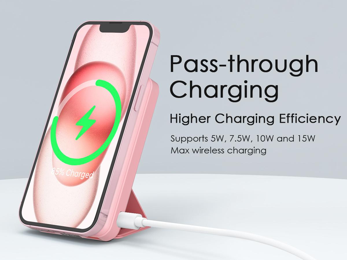 Podoru for MagSafe Battery Pack, Foldable 10000mAh Magnetic Power Bank Fast Charging Wireless Portable Charger for iPhone 17/16/15/14/13/12 Series