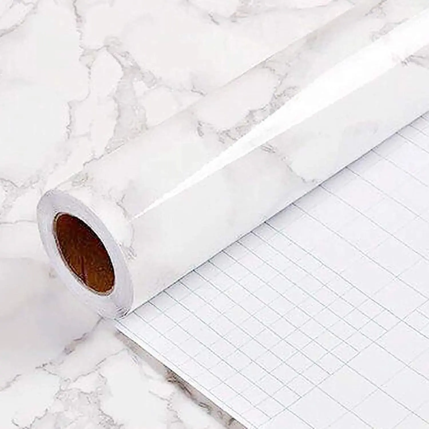 Luxury Granite Self Adhesive Wallpaper White Marble Peel and Stick Backsplash Create High End Look for Kitchen Bathroom on A Budget Removable