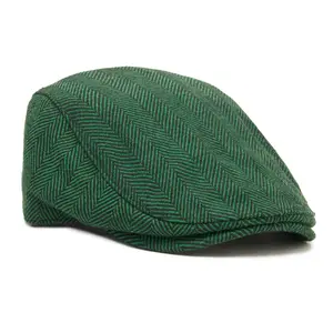 The Irish Boston Scally Cap - Green Herringbone