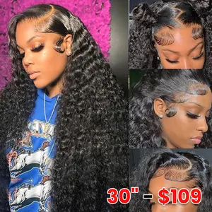 Deep Wave 13x6 Lace Front Wigs Human Hair 180% Density Lace Wigs Brazilian Hair Wigs 13x4 Lace Frontal Human Hair TikTokShopBlackFriday