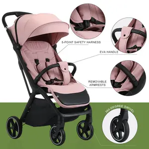 2 in 1 Baby Stroller, One-click Folding Lightweight Foldable ， Perfect for Travel, Shopping & Daily Walks, Ergonomic Design, Aluminum Alloy Frame