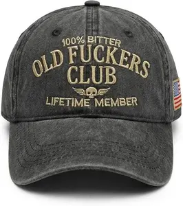New Pure Cotton Embroidered Hat Old Fuckers Club Vintage Baseball Cap Premium Quality Hats Snapback Hats Snapback Hats Script Trucker Hat Snapback Hats