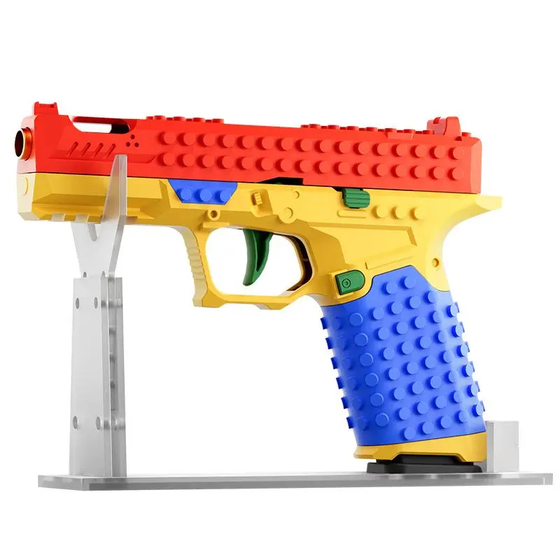 Colorful Building Block Soft Bullet Toy Blaster, DIY Assembly Foam Dart Toy Gun for Kids, Safe Shooting Game Toy, Ideal Gift for Boys & Girls