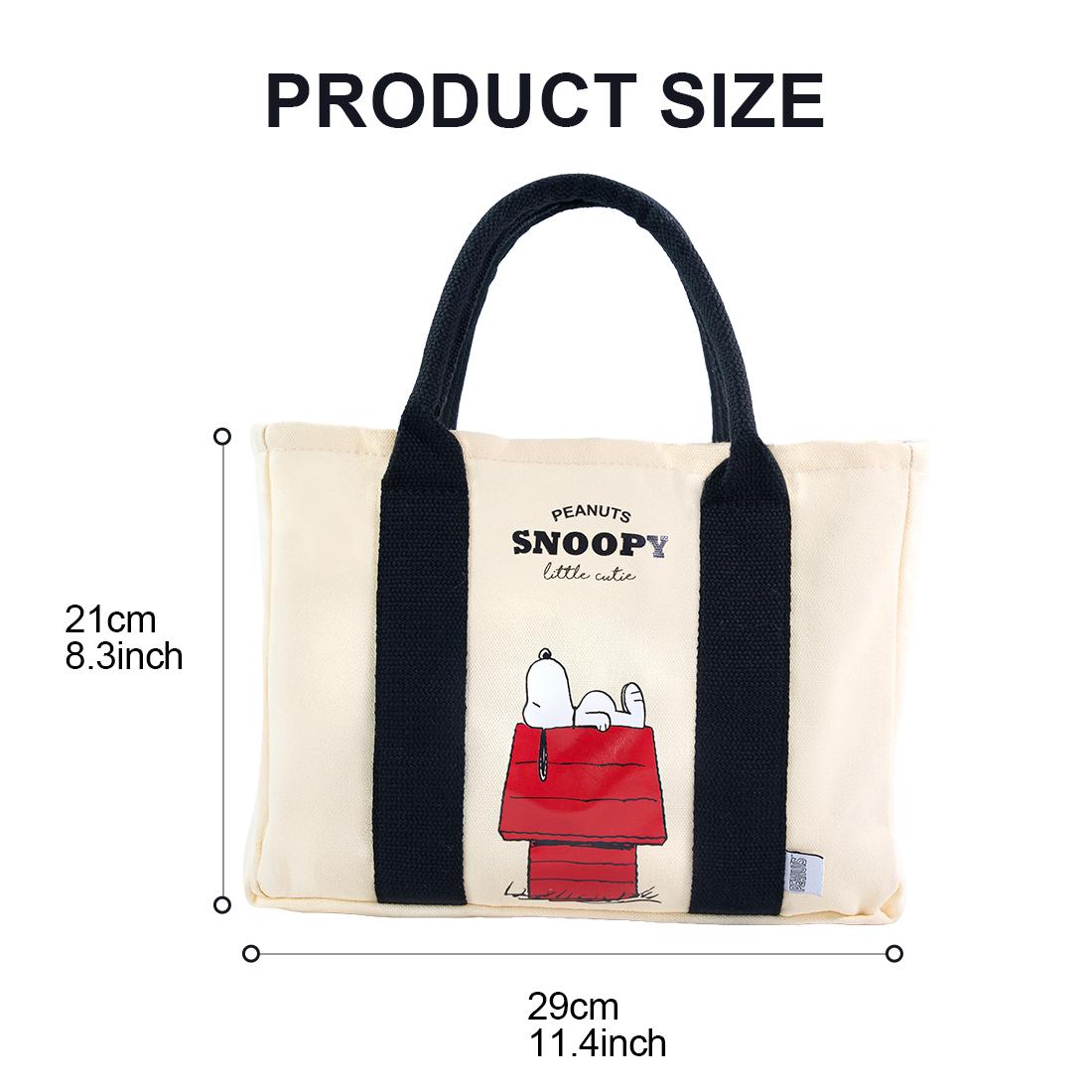 Miniso Snoopy Summer Adventure Series Tote Bag - Creamy White - Cute Holiday Candy Tote for Girls