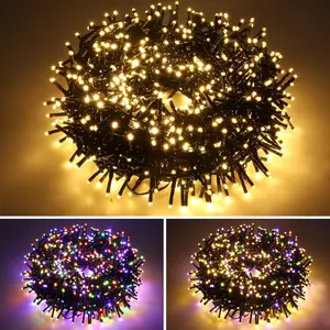 500 LED 49 FT Christmas Cluster Lights, Multi & Warm String Lights Plug in with 11 Modes, Timer & Memory Function Extendable for Indoor Outdoor Wedding Party Christmas Decoration (500) Set