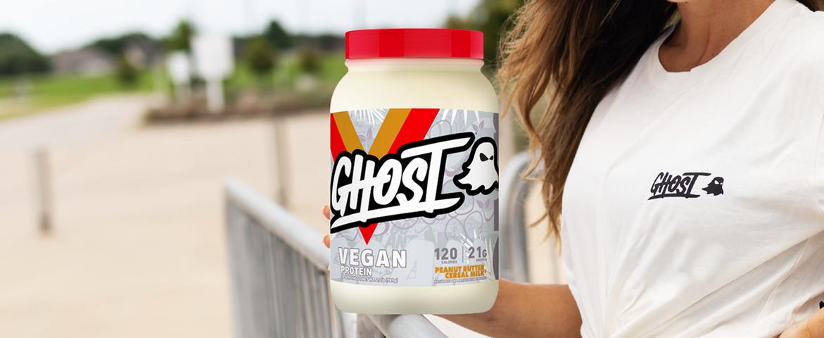 GHOST Vegan Protein Powder - 2lb, 20g of Protein - Plant-Based Pea & Organic Pumpkin Protein - ­Post Workout & Nutrition Shakes - Soy & Gluten-Free