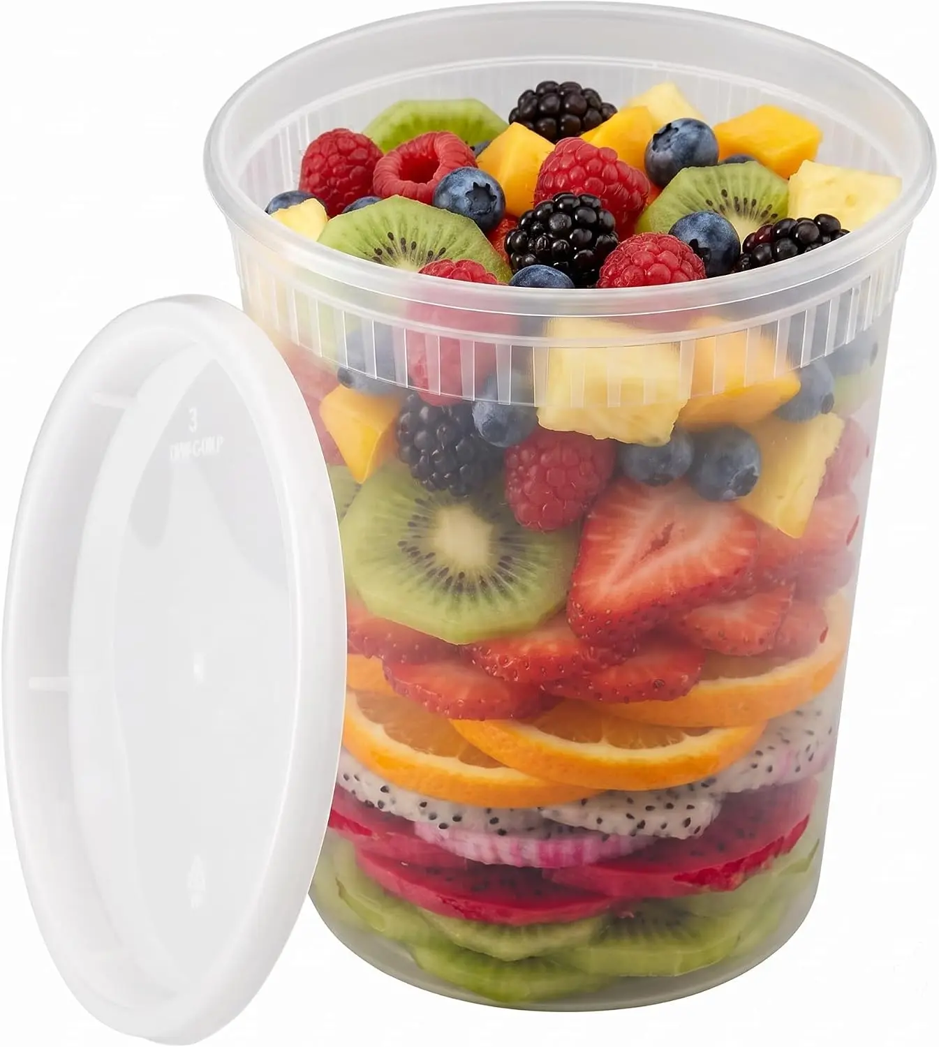 Karat [32oz - 240 ct] Clear PP Injection Molded Round Deli Containers with Lids (FP-IMDC32-PP)