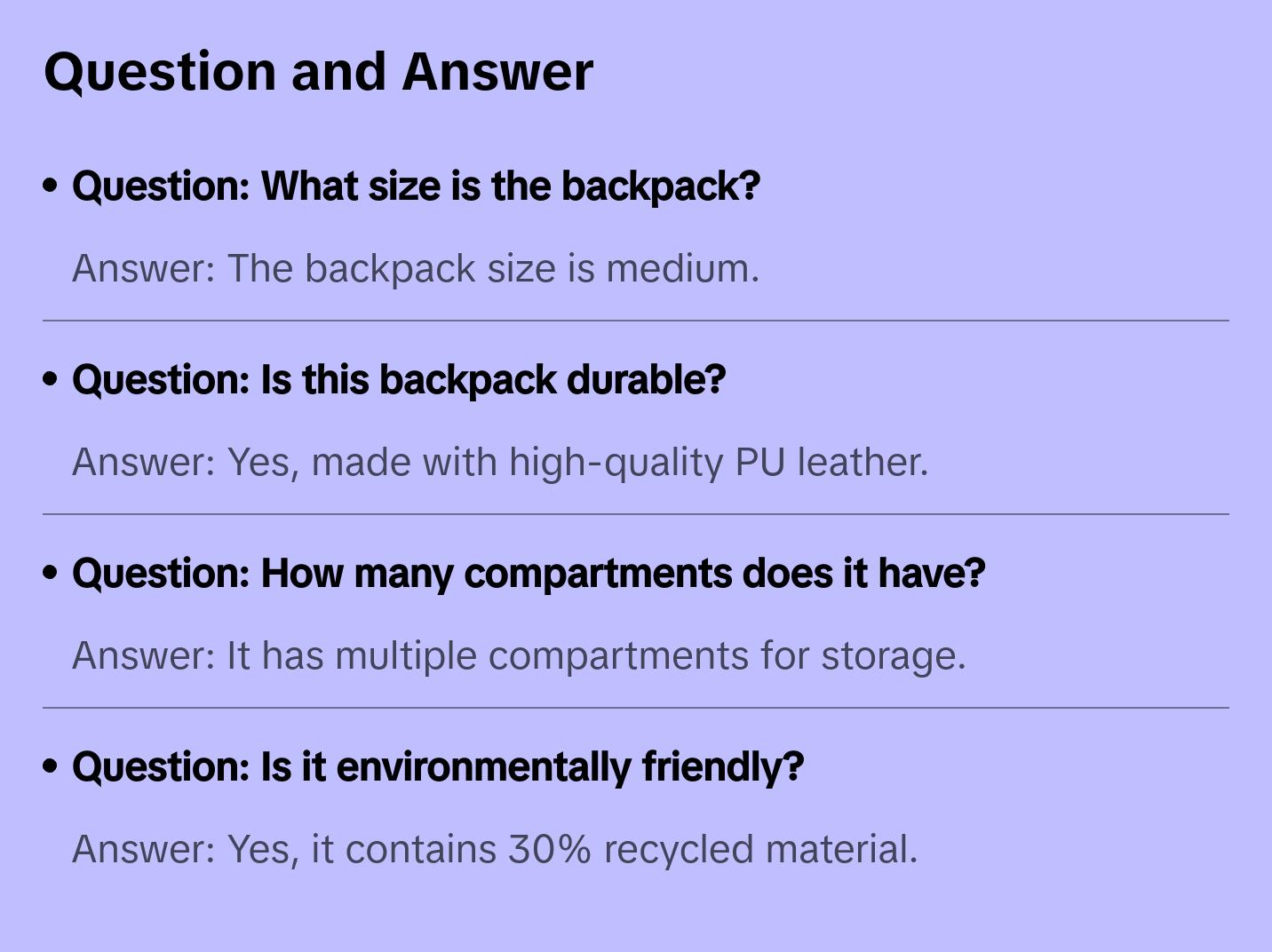 David Jones PU Leather Backpack