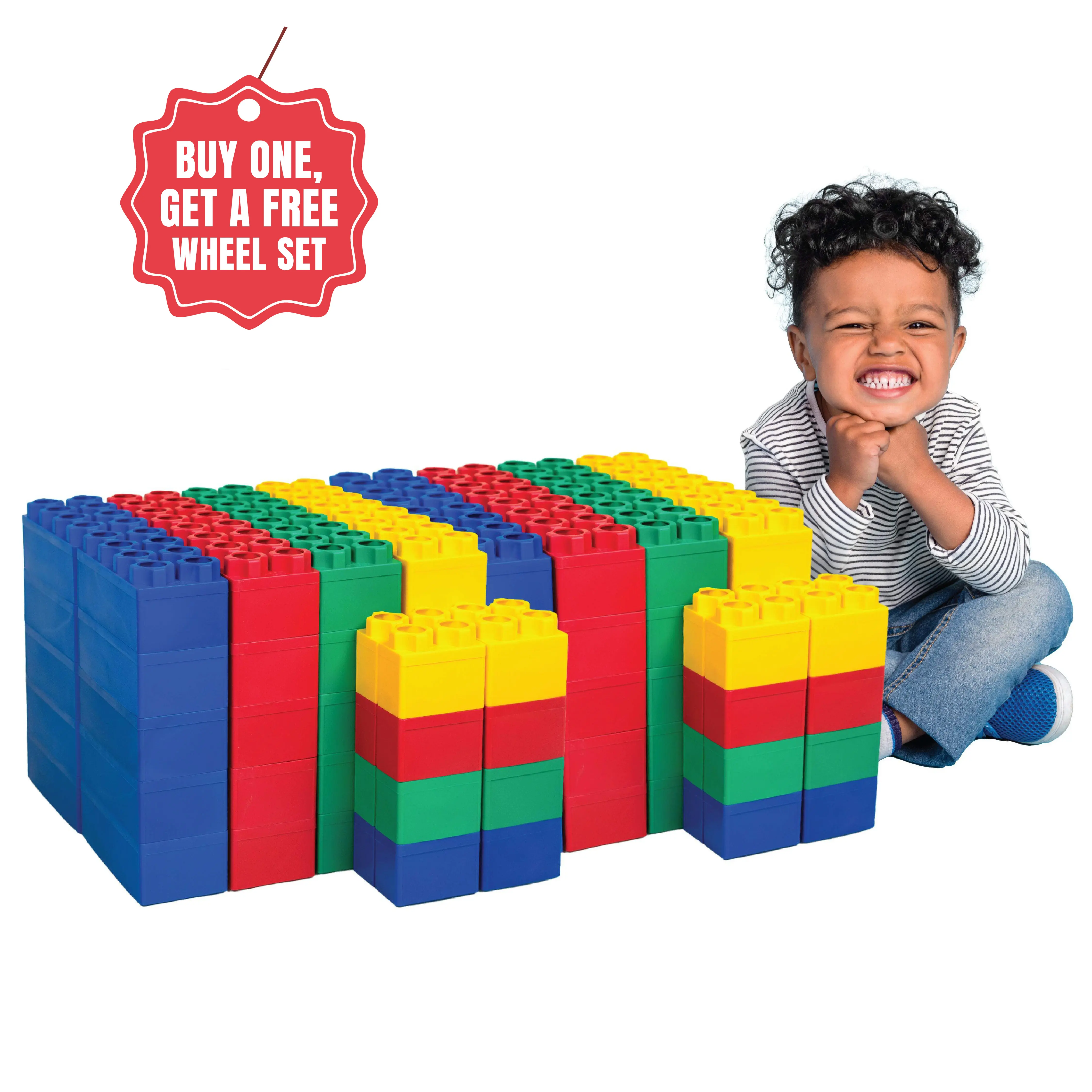 96 PC Jumbo Building Blocks for Kids Standard Set: Biggo Blocks Giant Building Blocks Ages 4-8 for Indoor & Outdoor Play, STEM Learning, Creativity and Summer Fun