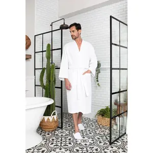 Waffle Spa Bathrobe for Men - Absorbent, Lightweight Waffle Spa Bathrobe for Men - Absorbent, Lightweight