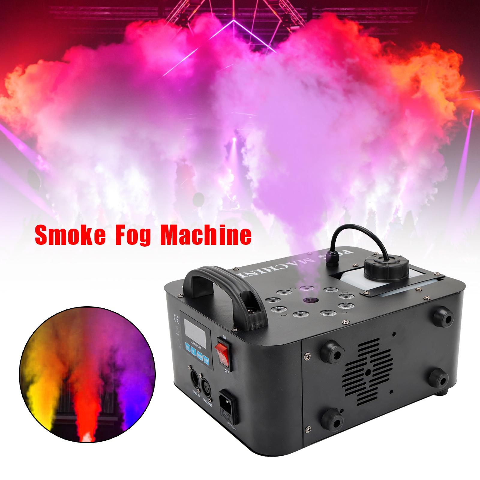 1500W/900W/400W RGB Automatic LED Color Fog Machine Stage Light Fogger Spray Smoke Effect for Home Party DJ Clubs