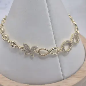 infinity laminated gold bracelet
