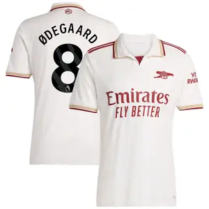 Beige Color ARS Odegaard 3rd 25/26 Jersey, ARS Odegaard Beige Color 3rd Short Sleeve Soccer Jersey