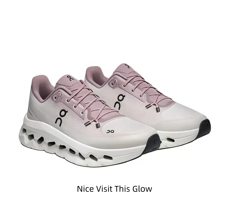 Trendy Pink & White Gradient Sneakers - Stylish Hollow Sole for Streetwear & Daily Outfits