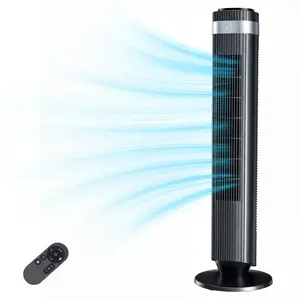Portable Tower Fan with Carry Handle – 36.6" Lightweight Standing Fan for Bedroom, Quiet 28dB Operation with Remote, 12H Timer, 64° Oscillating Cooling Fan for Home Office or Dorm