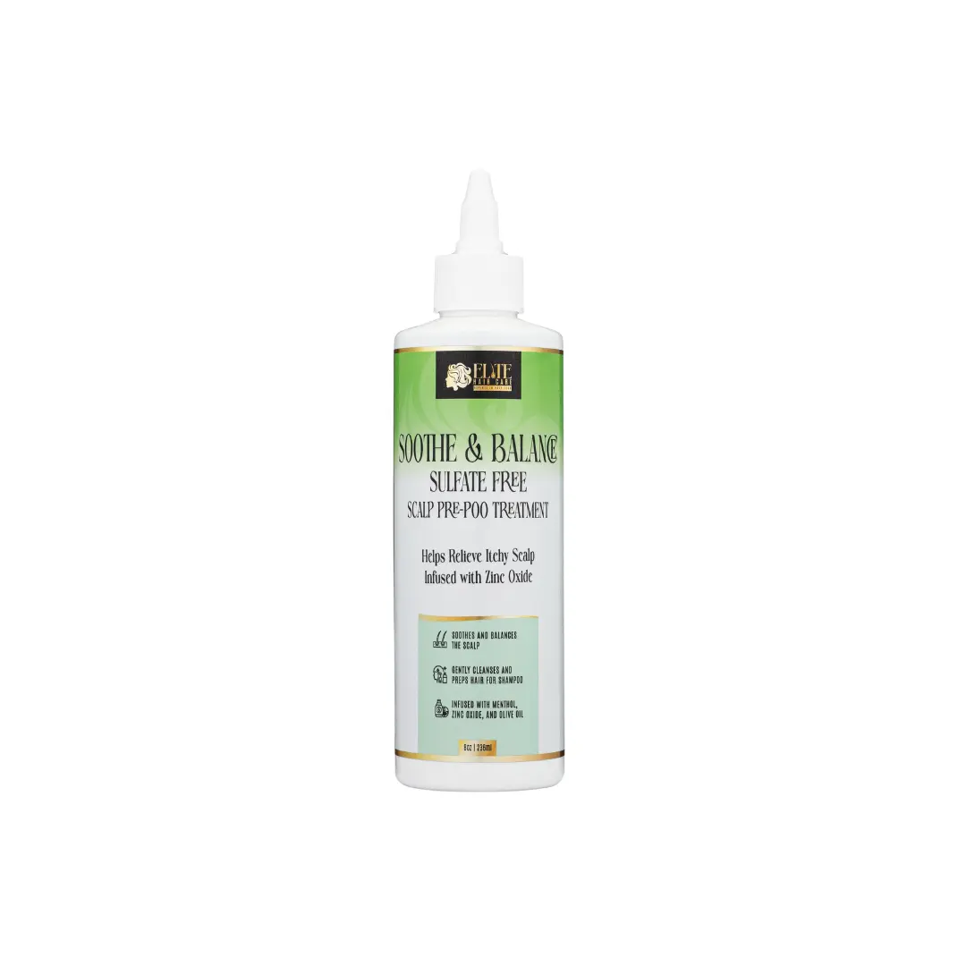 Soothe & Balance Sulfate-Free Scalp Pre-Poo Treatment with Zinc – Itchy Scalp Relief, Anti Dandruff, Scalp Detox, Deep Hydration & Healthy Flake-Free Scalp Care(Elite Hair Care USA)