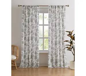 Brooklyn Loom Mila Floral 50x84 Window Curtain