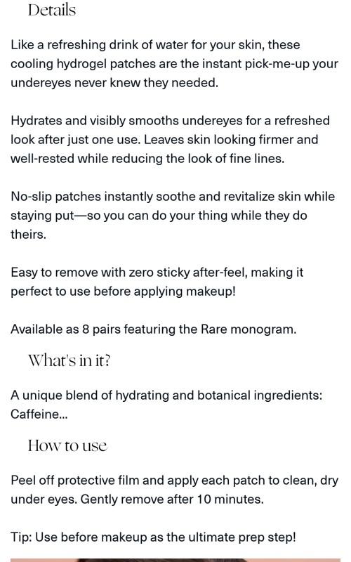 Find Comfort Under Eye Patch Kit