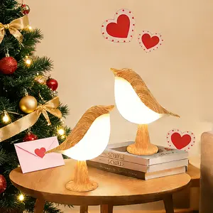 Bird Night Light | Touch Sensor Dimmable Lamp | USB Rechargeable Bird Table Lamp | Cordless Reading Light with Aroma Diffuser for Bedroom