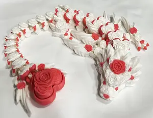 Rose Heart Clicker Dragon - Articulated 3D Printed Creature