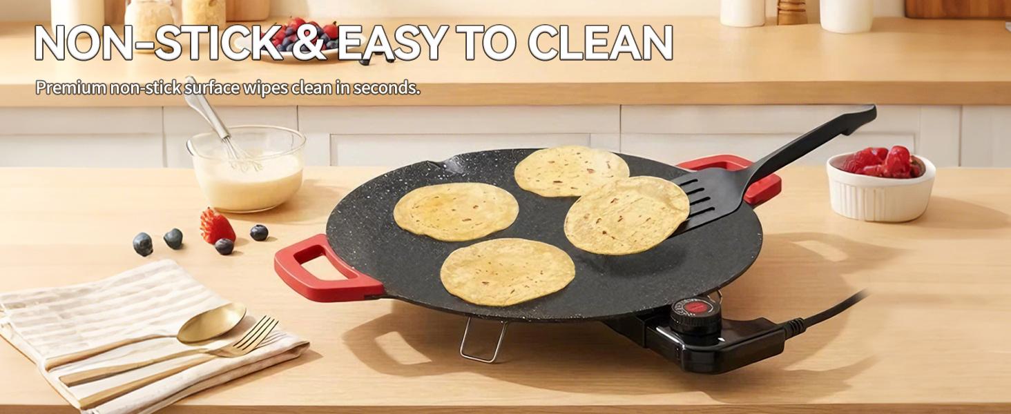 Smokeless Indoor Electric Grill & Nonstick Griddle – Compact, Fast-Heating Tabletop Grill for Steaks, Burgers, Pancakes, BBQ, and Everyday Indoor Cooking